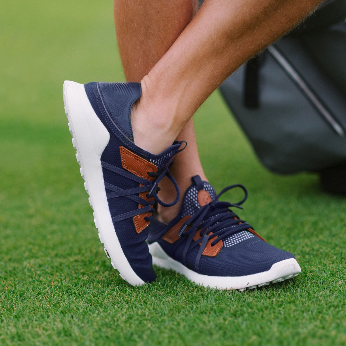 OluKai Featured | Manele Men’s Breathable Golf Shoes - Trench Blue