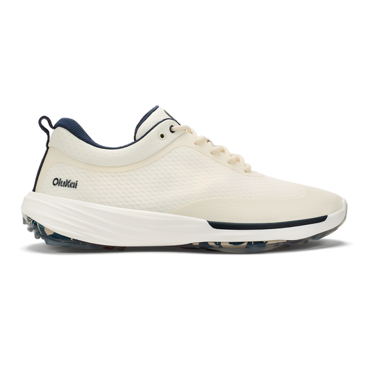 OluKai Best Seller | Mākena Men’s Waterproof Golf Shoes - White Sand