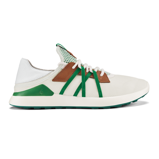 OluKai Everyday | Manele Men’s Breathable Golf Shoes - White / Bamboo