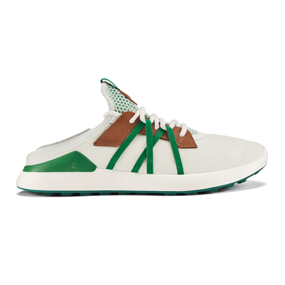 OluKai Everyday | Manele Men’s Breathable Golf Shoes - White / Bamboo