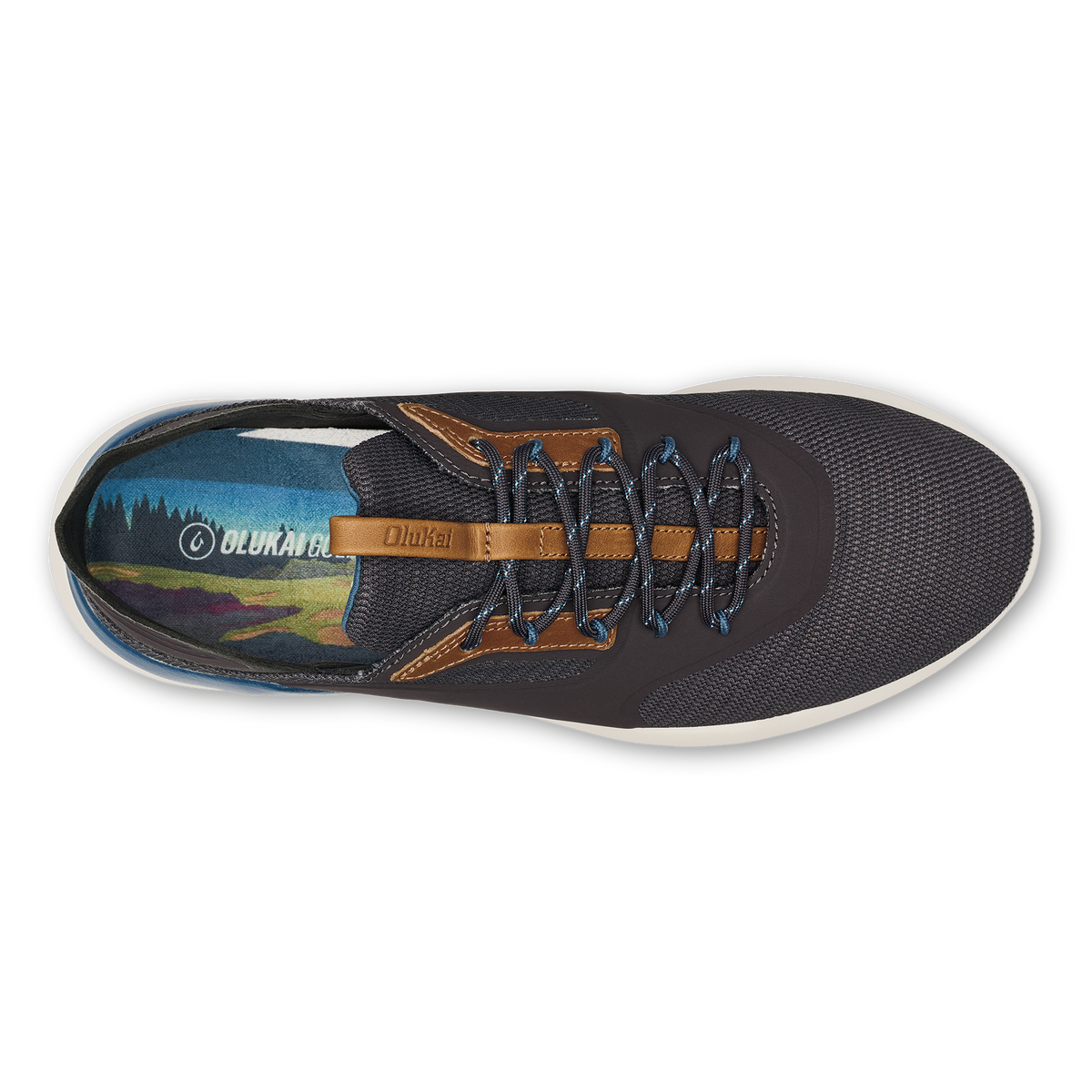 OluKai Classic | OluKai Kā‘anapali Men’s Golf Shoe - Pavement / Vintage Blue