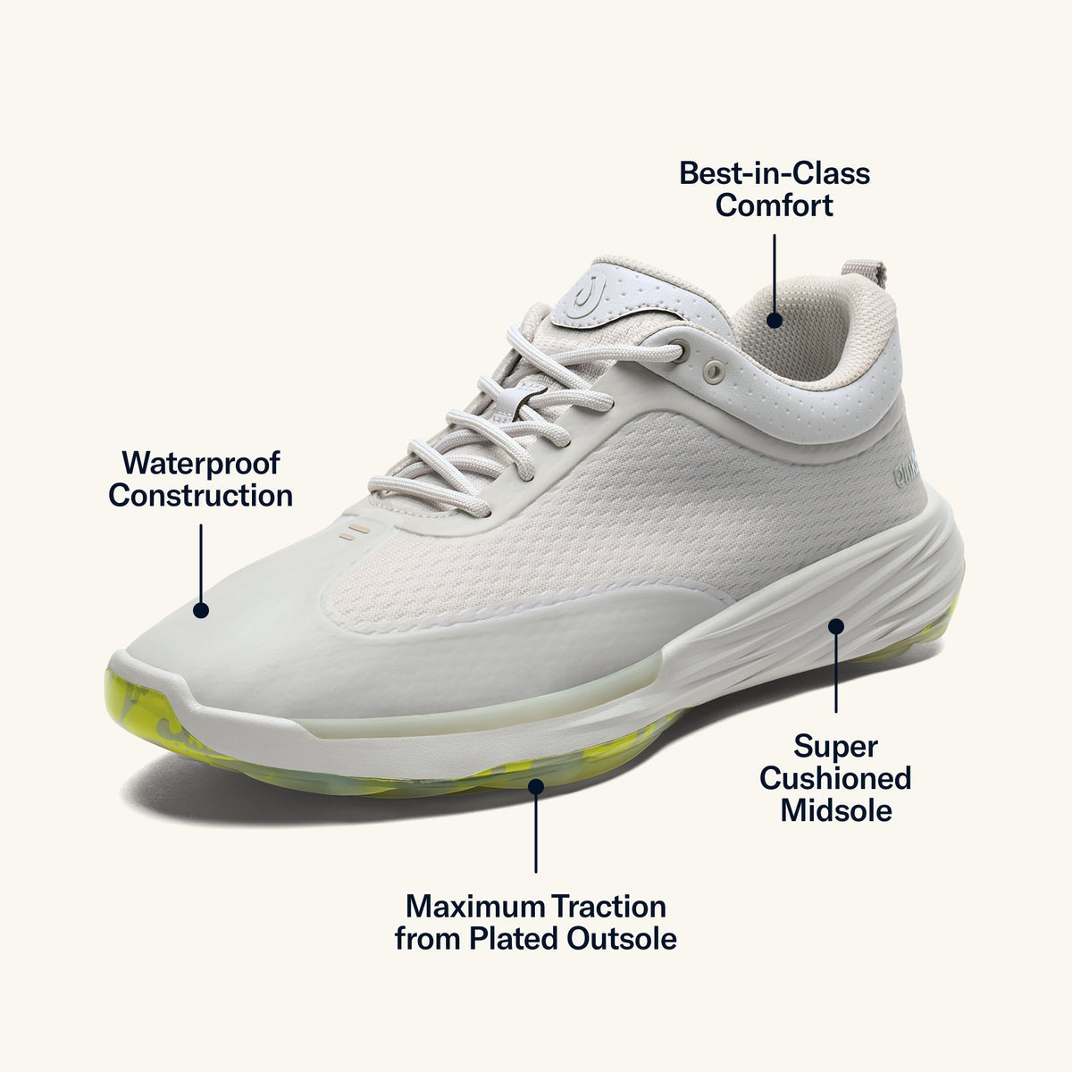 OluKai Customer Favorite | Mākena Men’s Waterproof Golf Shoes - Sterling