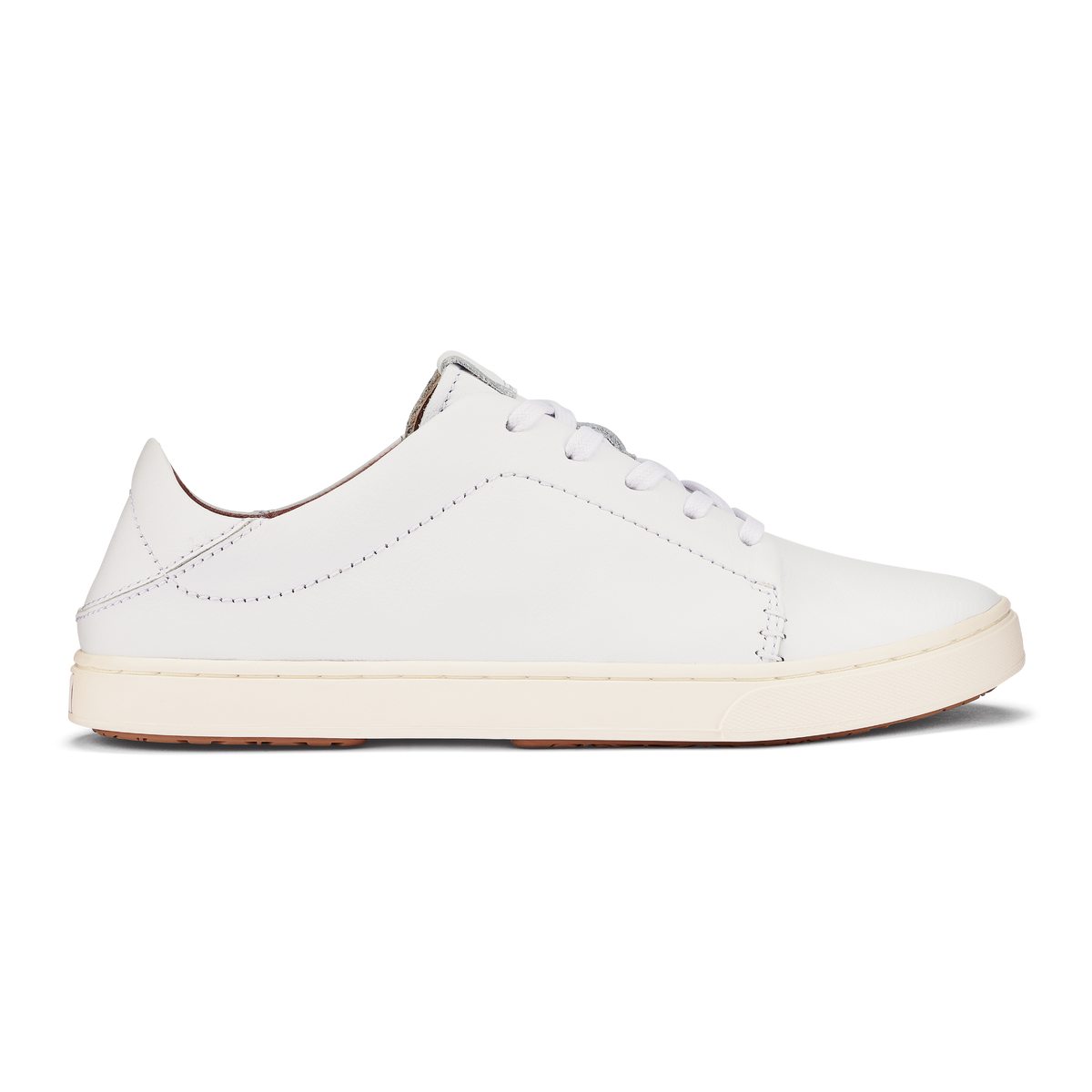 OluKai New | Pehuea Lī ‘Ili Women's Leather Sneakers - White