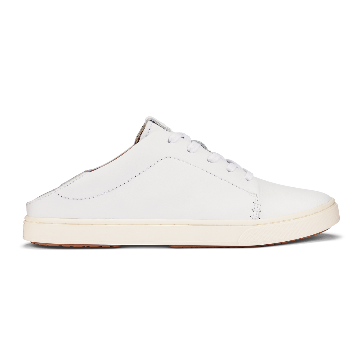 OluKai New | Pehuea Lī ‘Ili Women's Leather Sneakers - White
