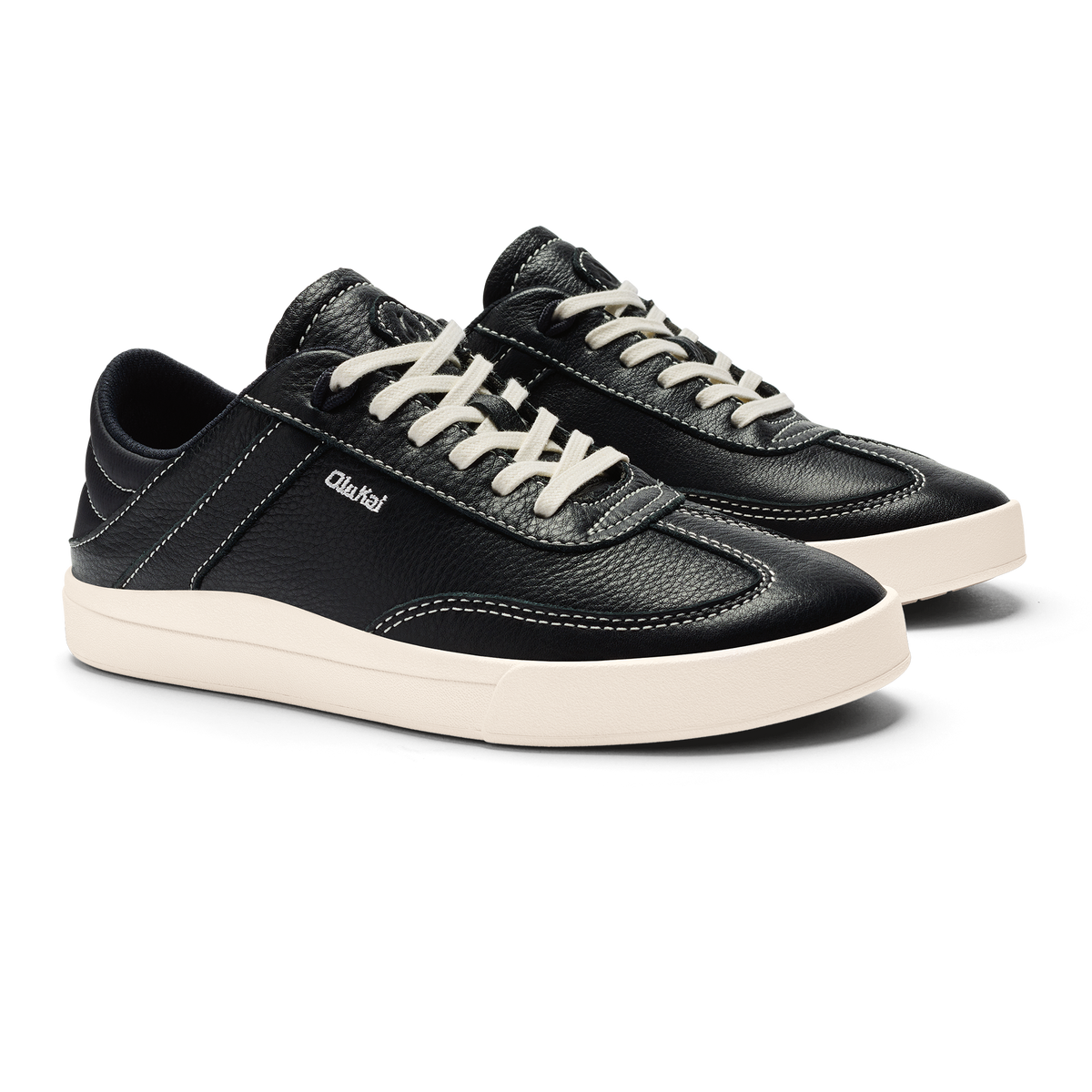 OluKai Trending | Hā‘upu Women’s Leather Sneakers - Onyx