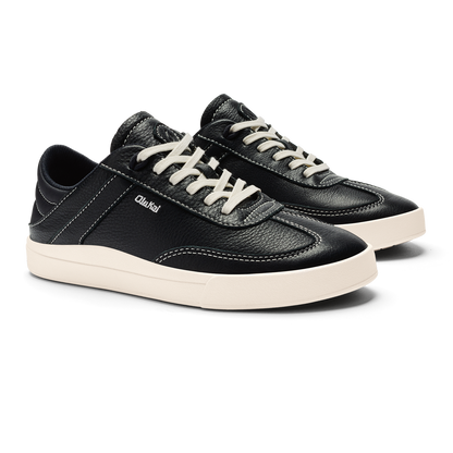 OluKai Trending | Hā‘upu Women’s Leather Sneakers - Onyx
