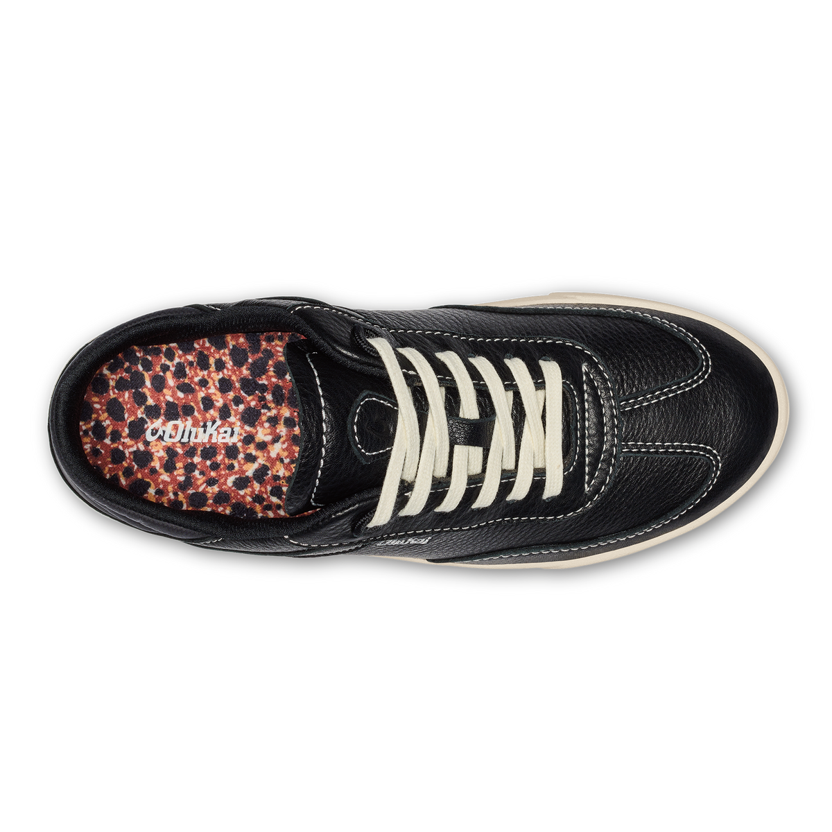 OluKai Trending | Hā‘upu Women’s Leather Sneakers - Onyx