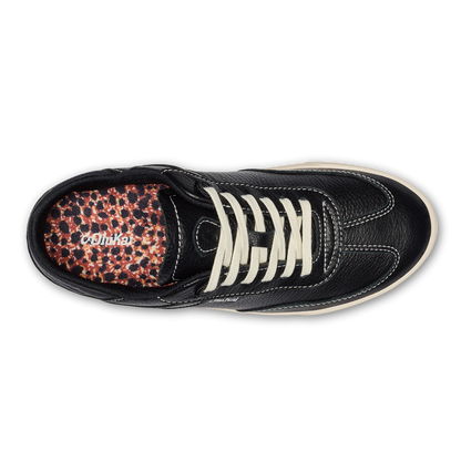 OluKai Trending | Hā‘upu Women’s Leather Sneakers - Onyx