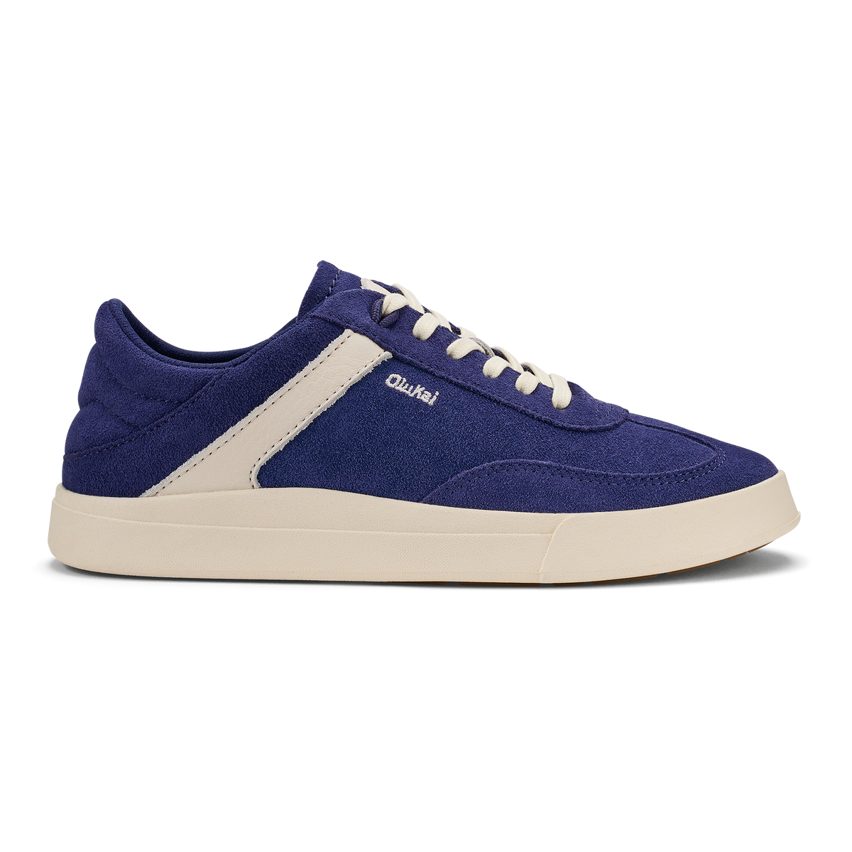 OluKai Deals | Hā‘upu Women’s Leather Sneakers - Navy / Off White