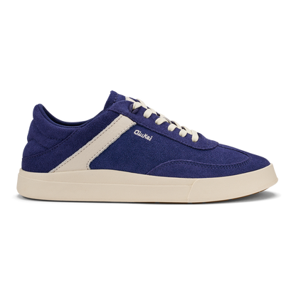 OluKai Deals | Hā‘upu Women’s Leather Sneakers - Navy / Off White