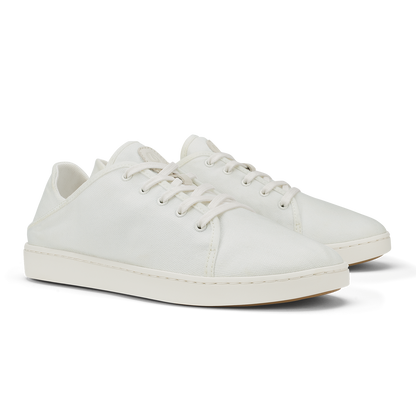OluKai Latest | OluKai Pehuea Lī Canvas Women's Sneakers - Bright White