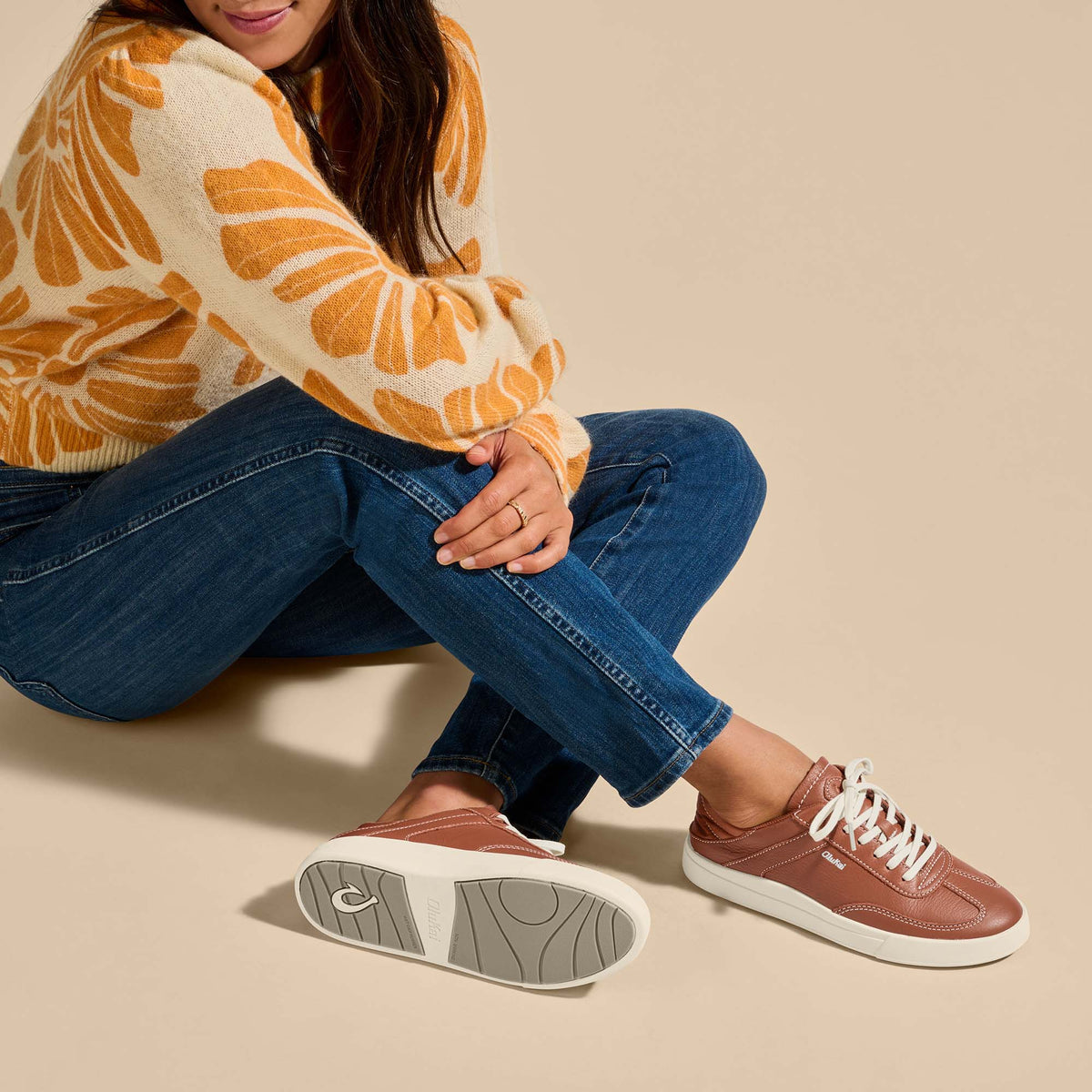 OluKai Discount | Hā‘upu Women’s Leather Sneakers - Fox