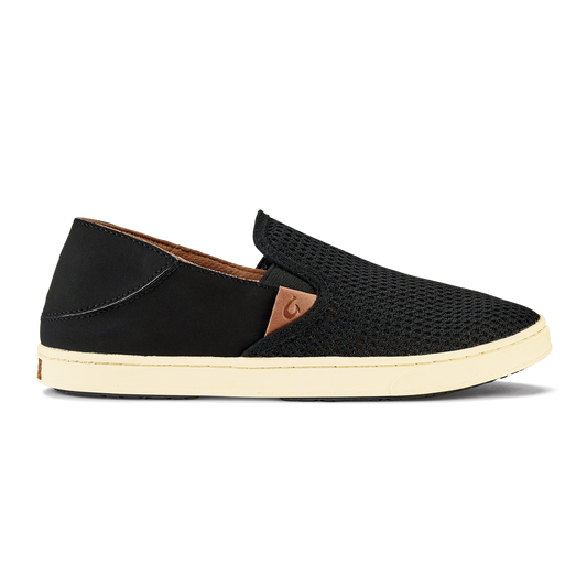 OluKai Customer Favorite | Pehuea Women's Breathable Slip-On Sneakers - Black