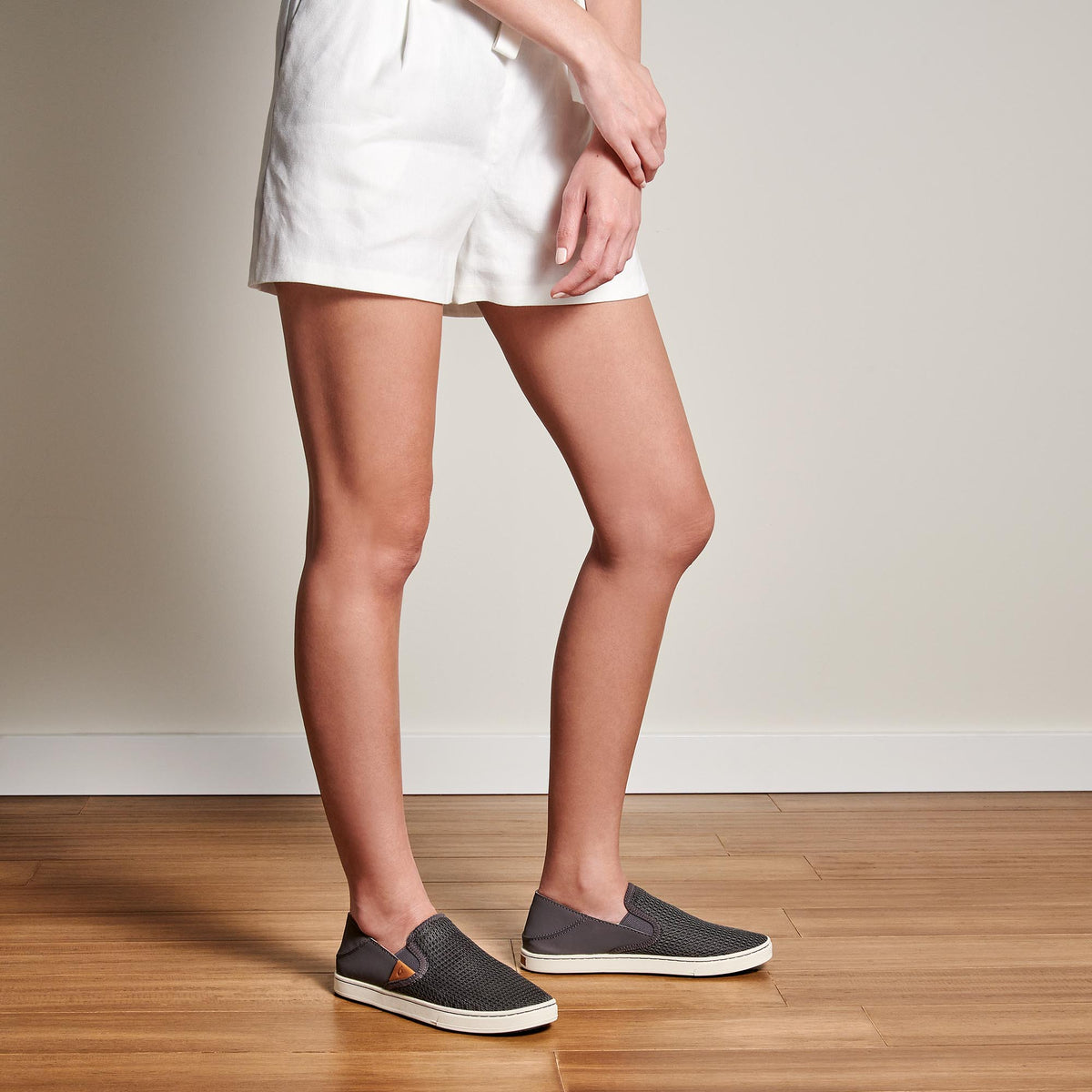 OluKai Best Price | Pehuea Women's Breathable Slip-On Sneakers - Pavement