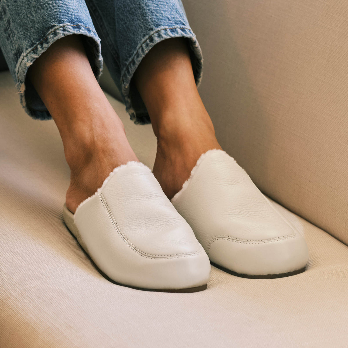 OluKai Featured | Kōnea Women’s Leather Slipper Mules - Bone