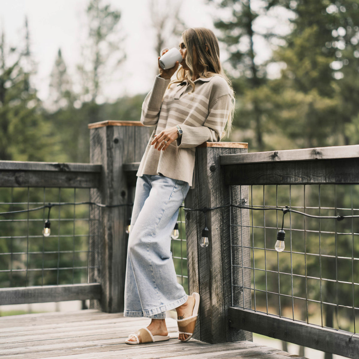 OluKai Classic | Hō‘ala Slide Women’s Slide Slipper Sandals - Tan / Puka