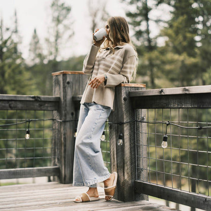 OluKai Classic | Hō‘ala Slide Women’s Slide Slipper Sandals - Tan / Puka