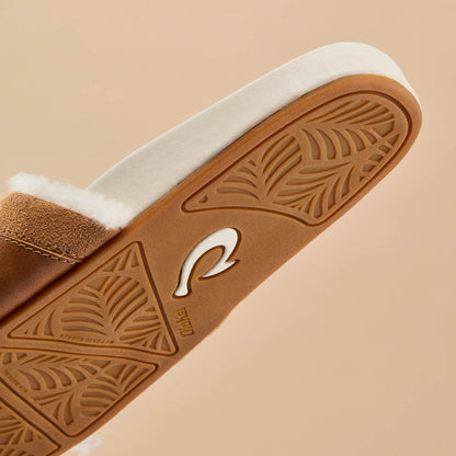 OluKai Classic | Hō‘ala Slide Women’s Slide Slipper Sandals - Tan / Puka
