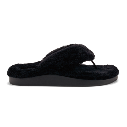 OluKai Best Price | Kīpe'a Heu Women‘s Flip Flop Slippers - Black