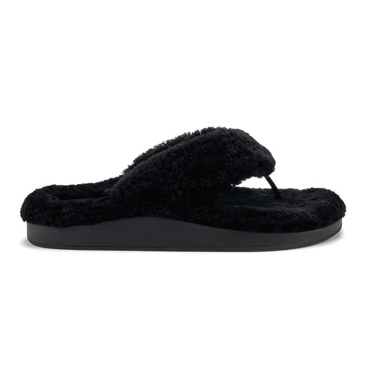 OluKai Best Price | Kīpe'a Heu Women‘s Flip Flop Slippers - Black