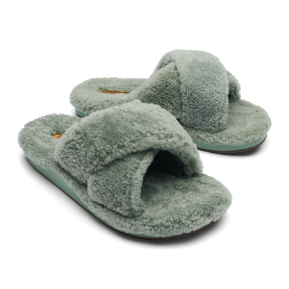 OluKai Classic | Hila Heu Women’s Slide Slipper Sandals - Muted Green