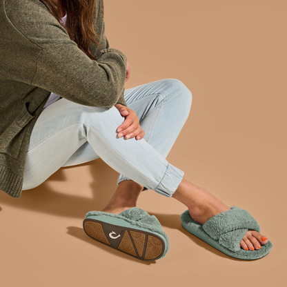 OluKai Classic | Hila Heu Women’s Slide Slipper Sandals - Muted Green