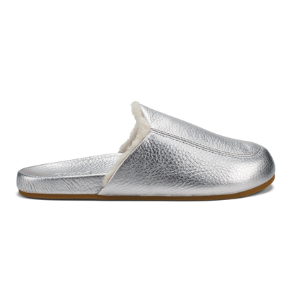 OluKai Best Seller | Kōnea Women’s Leather Slipper Mules - Silver