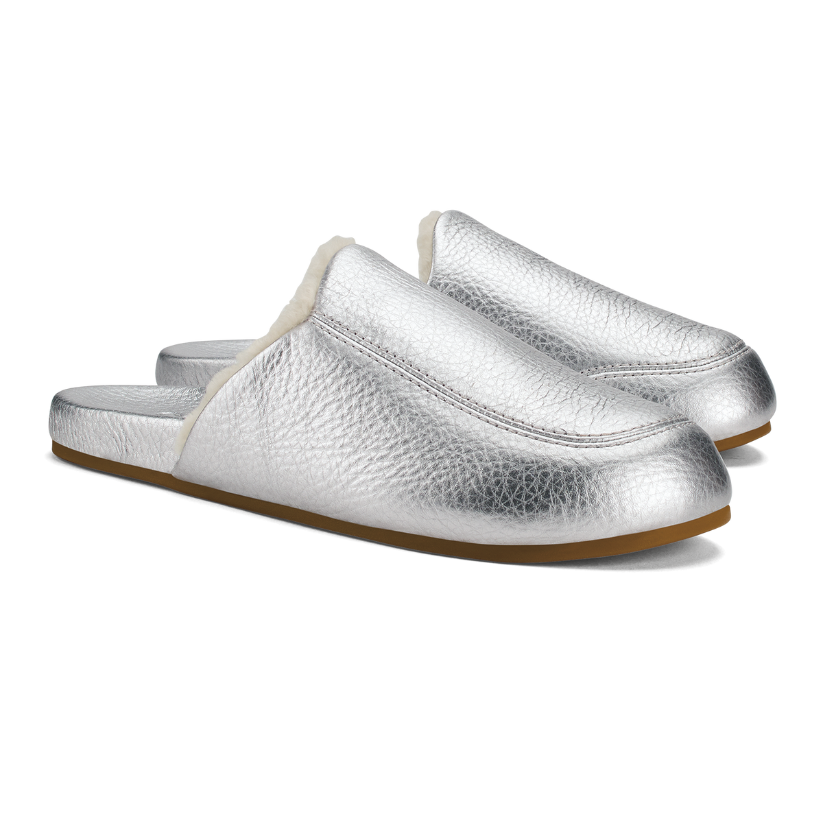 OluKai Best Seller | Kōnea Women’s Leather Slipper Mules - Silver