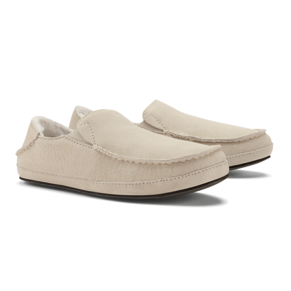 OluKai Hot Sale | Nohea Women's Leather Slippers - Bone