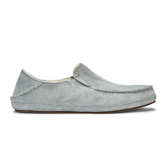 OluKai New | Nohea Women's Leather Slippers - Pale Grey