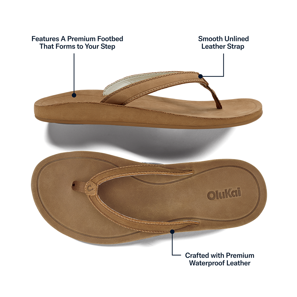 OluKai New | Southshore Women’s Waterproof Leather Sandals - Toffee