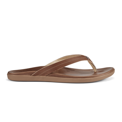 OluKai Signature | Honu Women’s Leather Beach Sandals - Tan