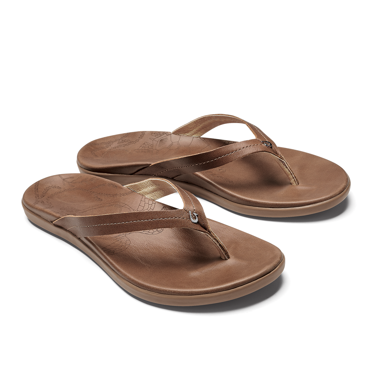 OluKai Signature | Honu Women’s Leather Beach Sandals - Tan