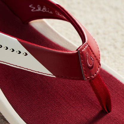 OluKai Premium | Ulele - Off White / Deep Red
