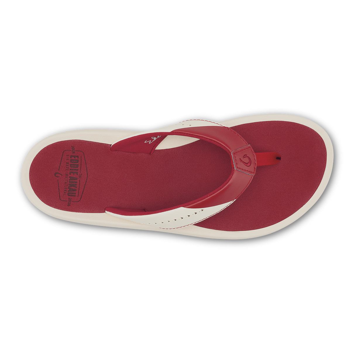 OluKai Premium | Ulele - Off White / Deep Red
