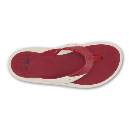 OluKai Premium | Ulele - Off White / Deep Red