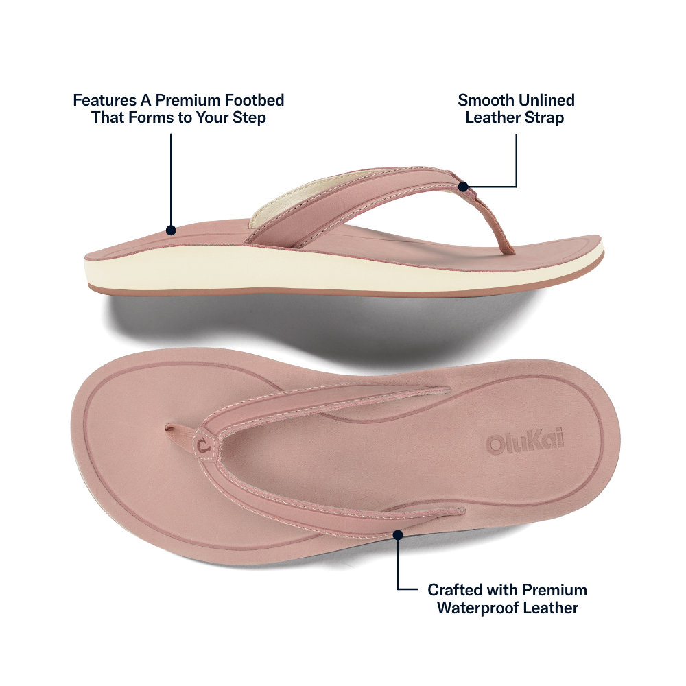 OluKai Trusted | Southshore Women’s Waterproof Leather Sandals - Soft Pink