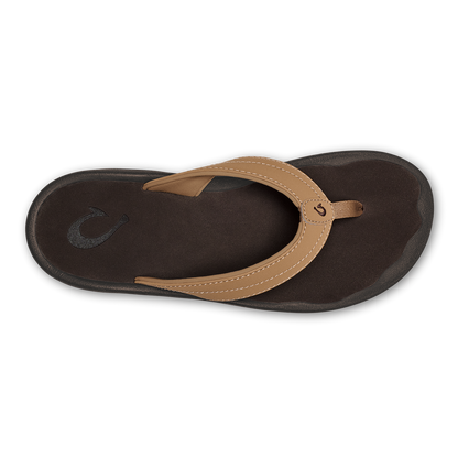 OluKai Popular | ‘Ohana Women's Beach Sandals - Almond / Dark Java