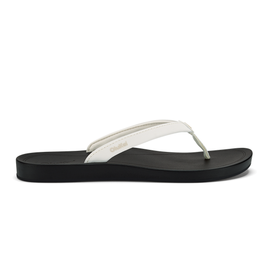 OluKai Hot Sale | ‘Uiki Women’s Everyday Beach Sandals - Bright White / Lava Rock