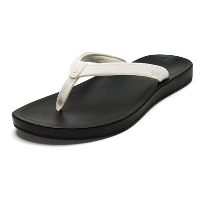 OluKai Hot Sale | ‘Uiki Women’s Everyday Beach Sandals - Bright White / Lava Rock