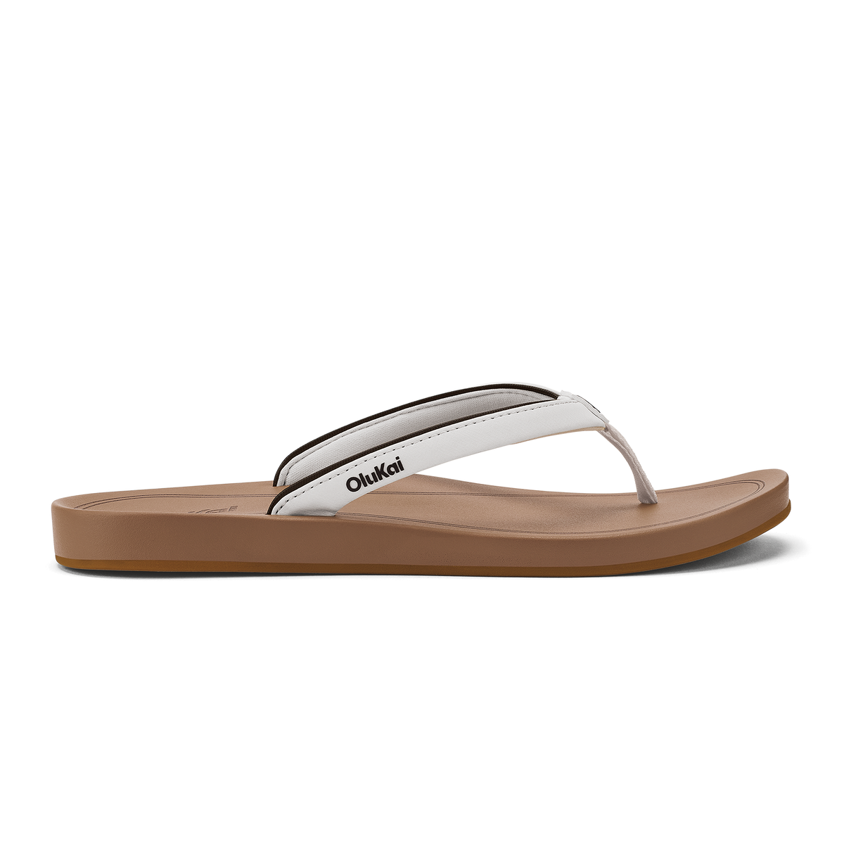 OluKai Signature | ‘Uiki Women’s Everyday Beach Sandals - White Sand / Almond