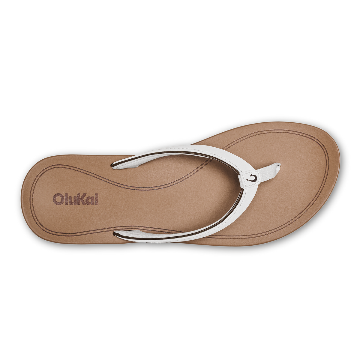 OluKai Signature | ‘Uiki Women’s Everyday Beach Sandals - White Sand / Almond