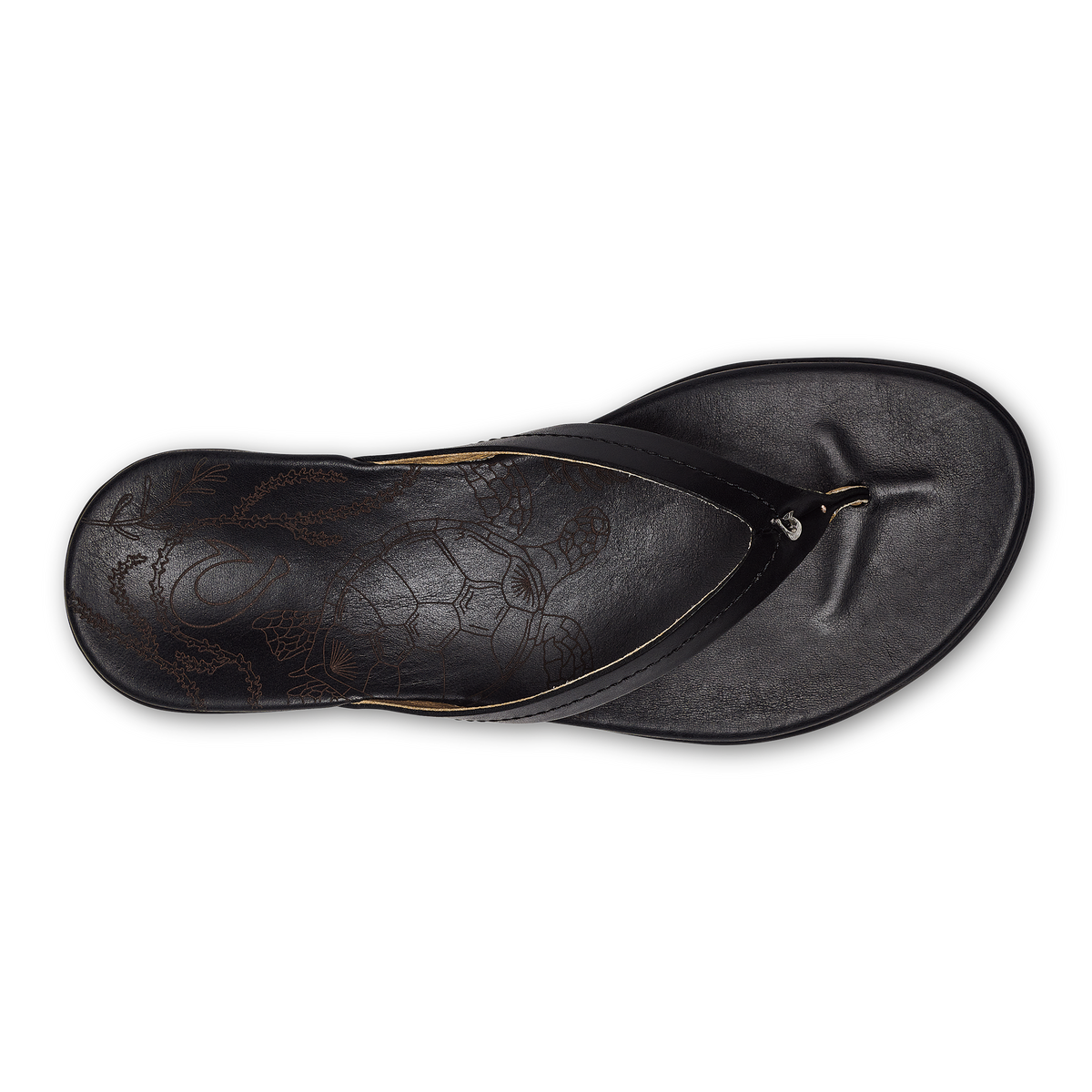 OluKai Best Price | Honu Women’s Leather Beach Sandals - Black