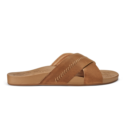 OluKai New | Kipe‘a ‘Olu Women‘s Slide Sandals - Sahara