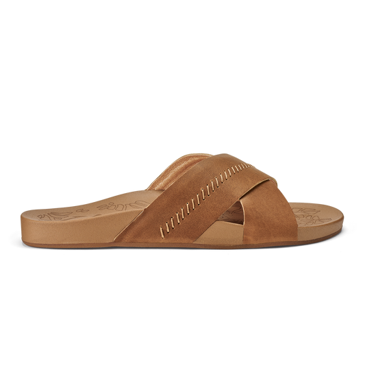 OluKai New | Kipe‘a ‘Olu Women‘s Slide Sandals - Sahara
