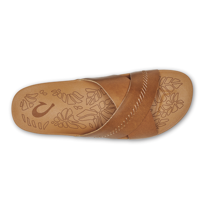 OluKai New | Kipe‘a ‘Olu Women‘s Slide Sandals - Sahara