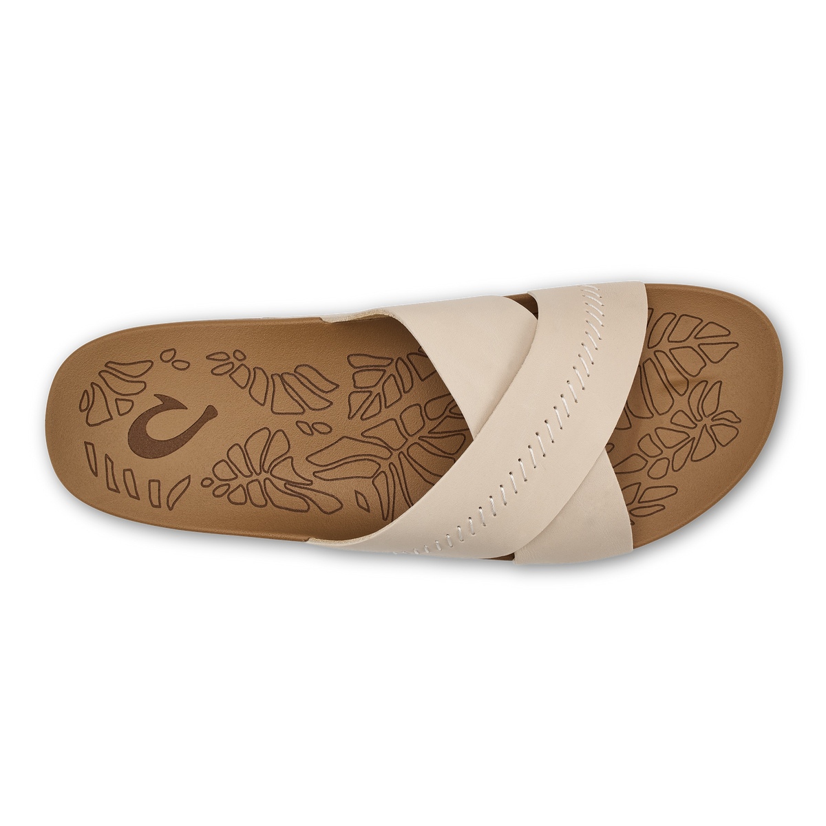 OluKai Best Price | Kipe‘a ‘Olu Women‘s Slide Sandals - Puka / Tan