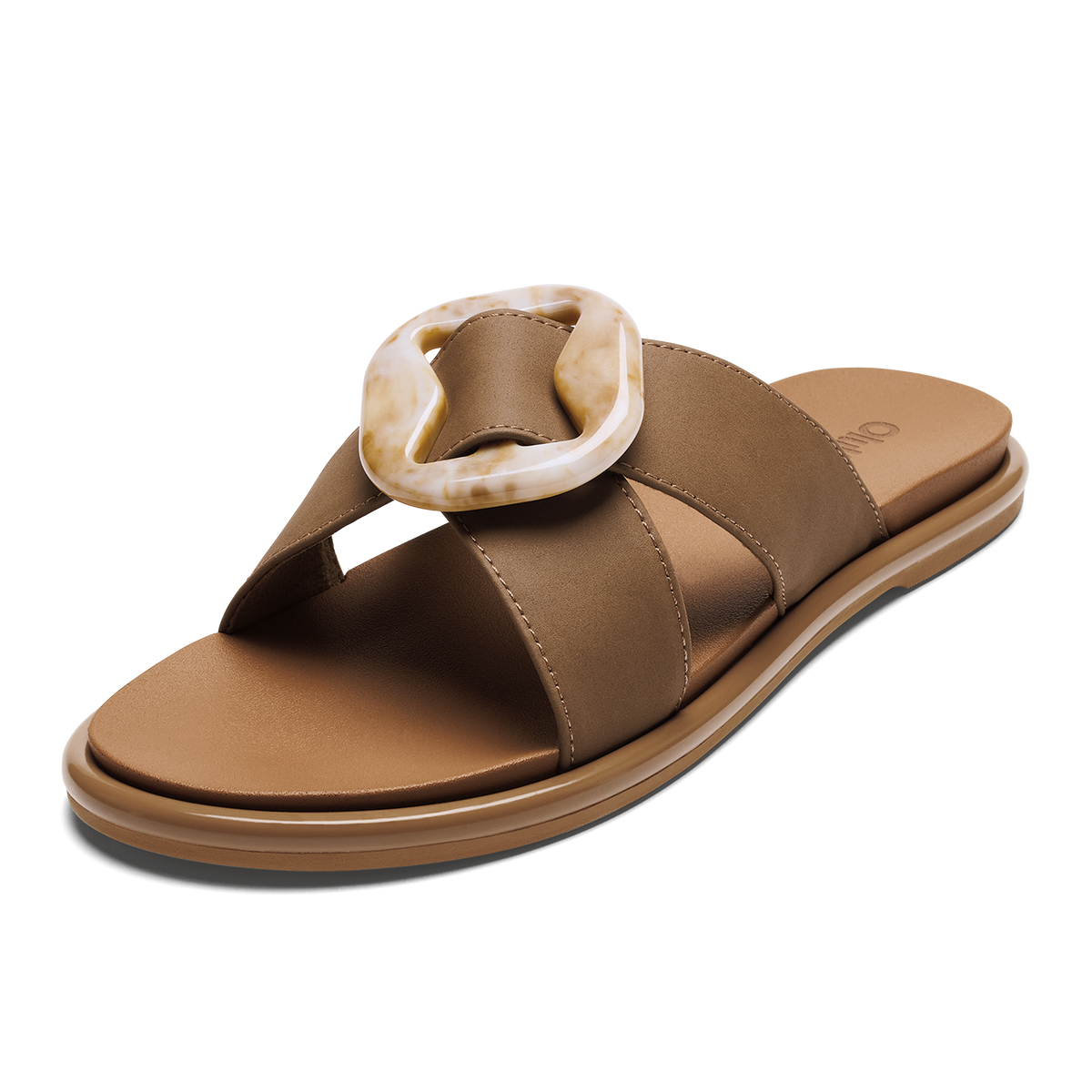 OluKai Trusted | La‘i Slide Women’s Slide Beach Sandals - Tan