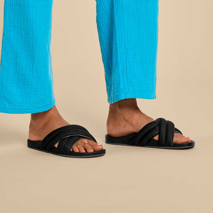 OluKai Popular | Hila Women’s Beach Slide Sandals - Black