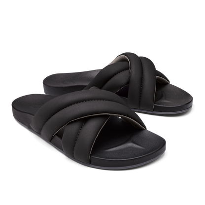 OluKai Popular | Hila Women’s Beach Slide Sandals - Black